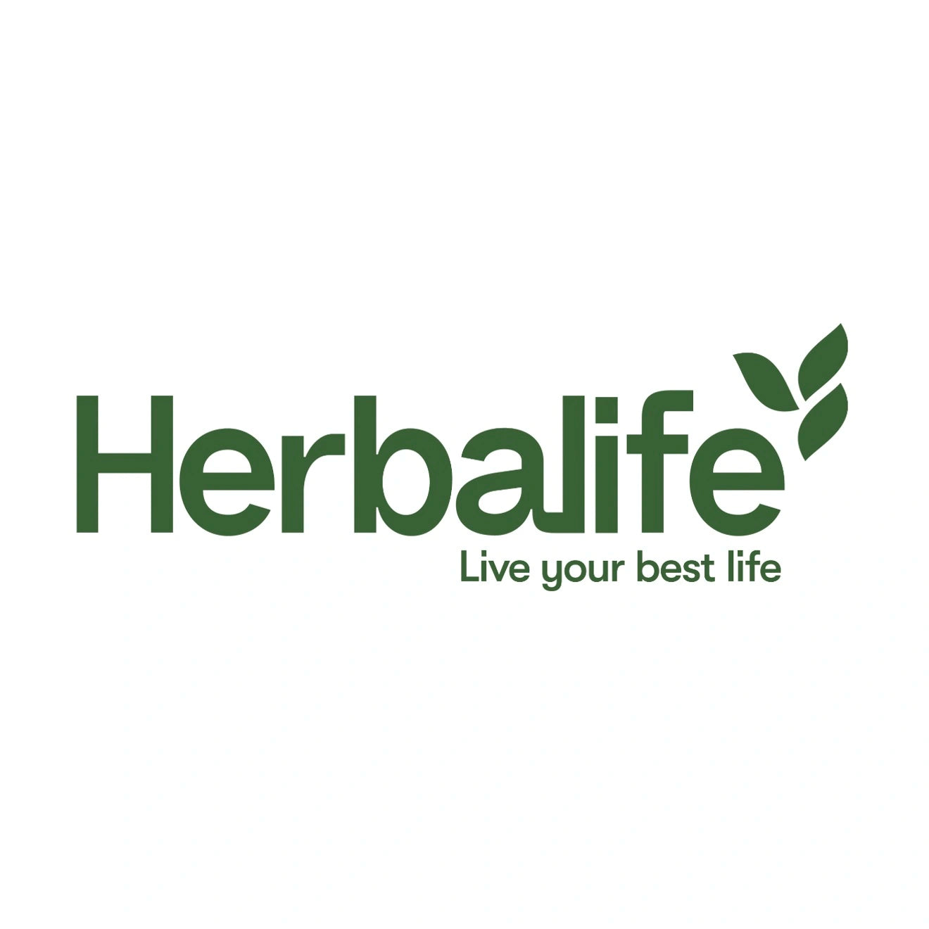 Herbalife logo with tagline 'Live your best life' on a white background